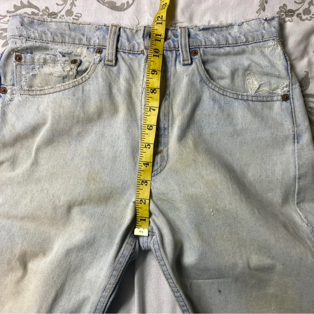 Vintage Levis Blank Tab 505 32X32 Measured (31X29)Distressed‎ grunge Jeans USA